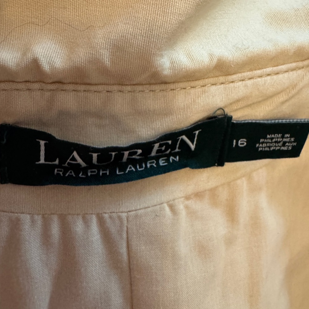 Ralph Lauren Khaki Sleeveless Dress 16 - Picture 6 of 6